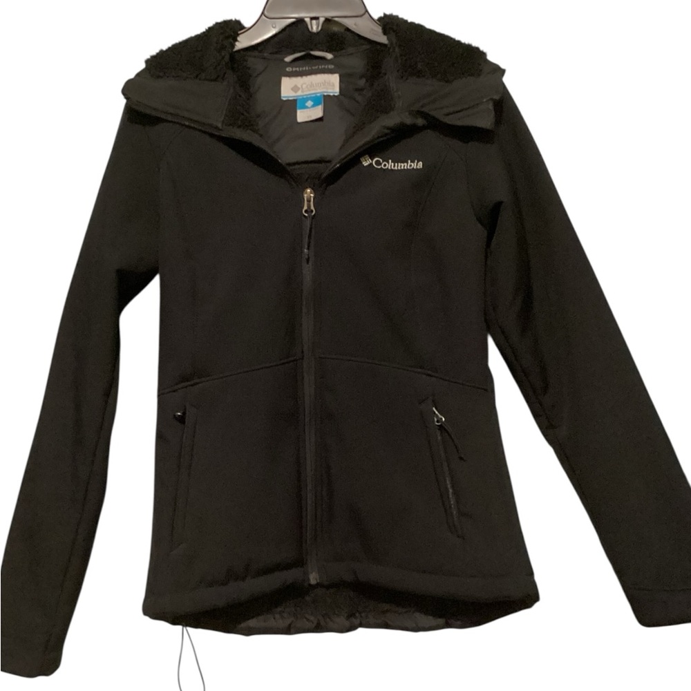 Columbia Omni-Wind Black Fleece-Lined Jacket